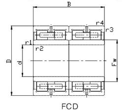 Quality Custom Four-Row Cylindrical C2 Radial Rolling Bearings FCD4469210 wholesale
