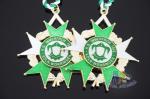 Gold Belgium Carnival Celebration Metal Award Medals Badge , Zinc Alloy Sports