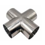 Cross Sanitary Butt Weld Fittings Stainless Steel 15 Bar Pressure