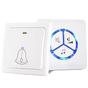 Quality No Battery Wireless Door Bell Waterproof Plug-in Wall Socket Push Switch Button Doorbell 85V - 265V AC wholesale