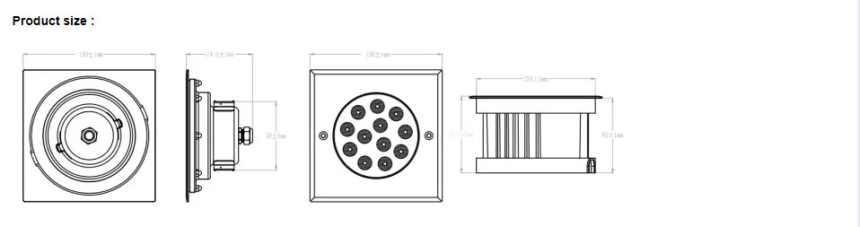 316L Stainless Steel 100V LED Underground Lights