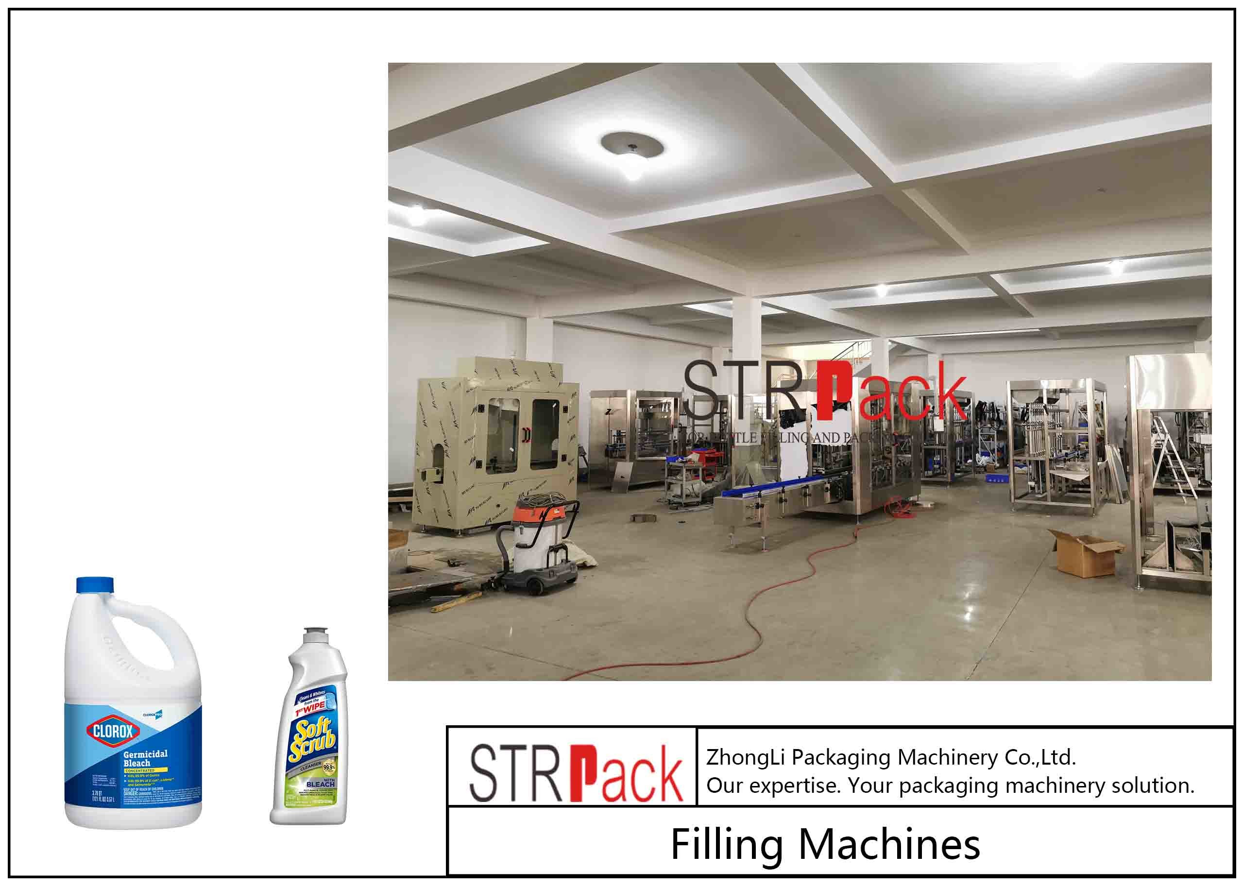Linear Type Chemical Liquid Daily Use Gravity Filling Machine 220V / 50Hz