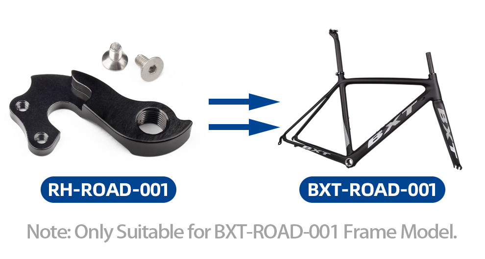 Black Carbon Road Bike Frame Rear Derailleur Bracket Axle Unit Aluminum Alloy