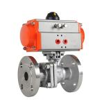 Standard Stainless Steel Pneumatic Actuated Flanged Ball Valve with Flange