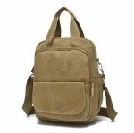 Fashionable Leather Mens Canvas Shoulder Bags Vegan Lightweight
