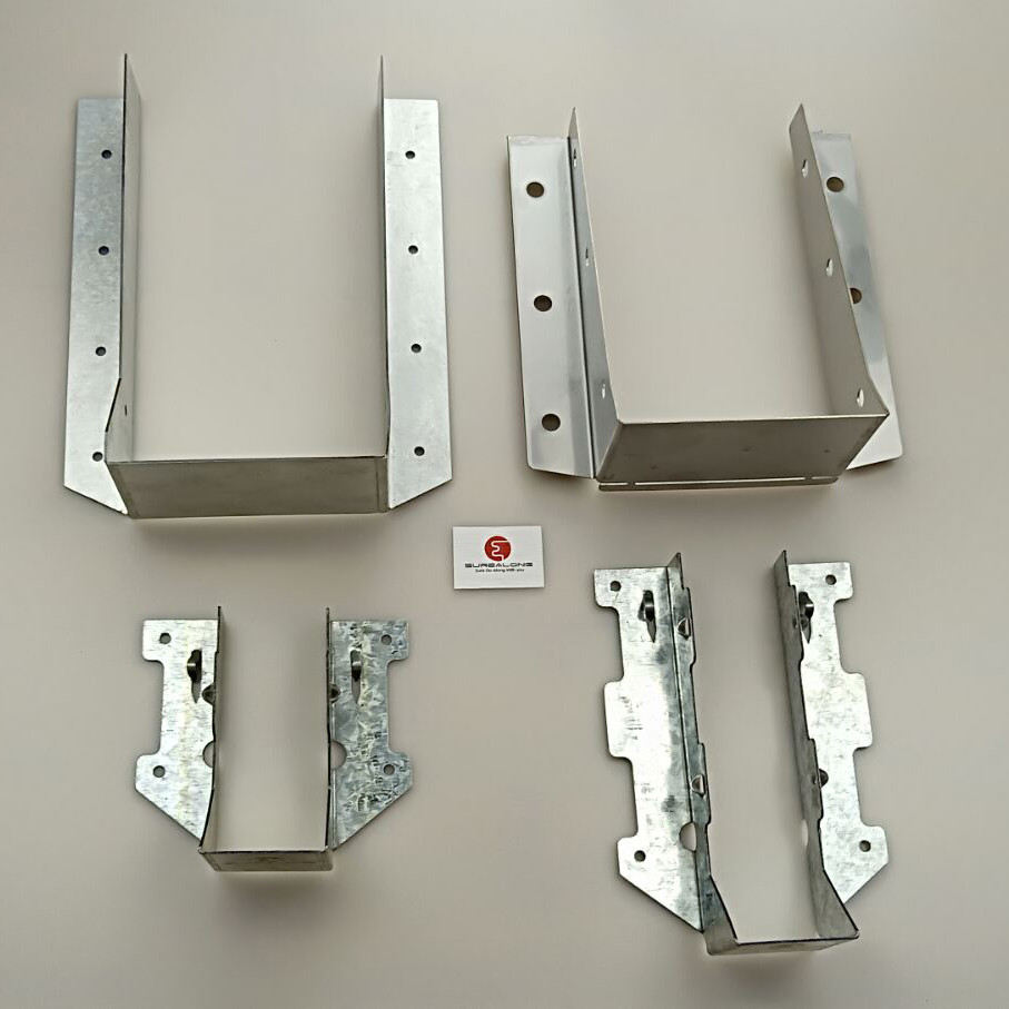 4x6 Face-Mount Joist Hanger,Inner Width:3-1/2",14 Gauge