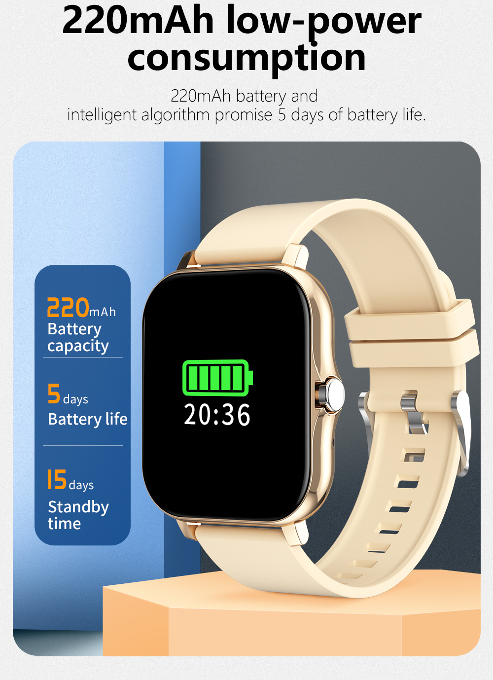 2022 New Aliexpress Hot Sale Square Shape Full Touch Screen Women Men CT02 Smart Watch