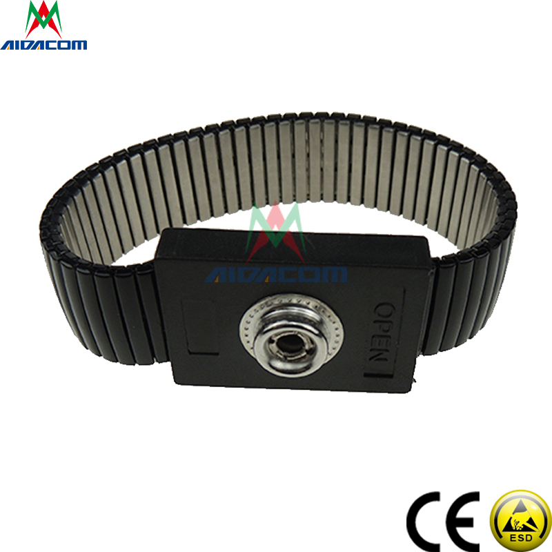 Anti Allergic 6'' Cable Adjustable 2*21cm Band Electrostatic Wrist Strap