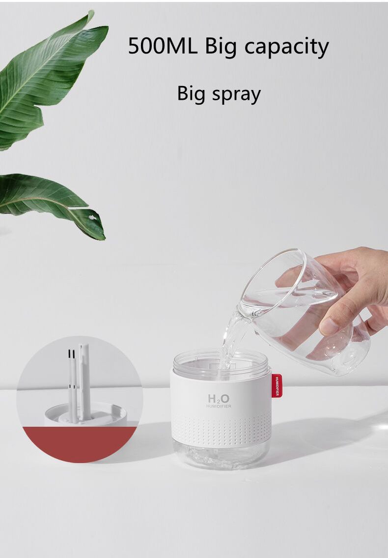 Homefish OEM Luftbefeuchter 500ml Water Tank Capacity Pure Mist Humidifyers Humidificateur d Air Portable Desktop H20 Humidifier