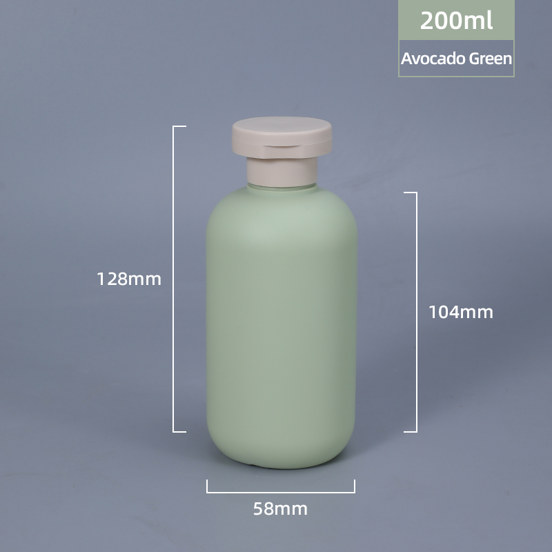 Flip Top Cap Pump Packaging for Cosmetic Skincare in Avocado Green Empty Squeeze Bottle