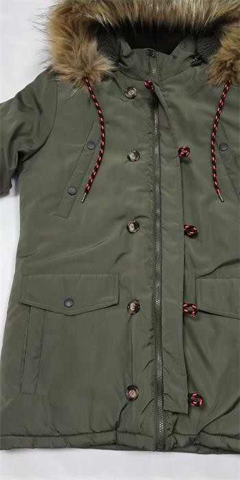 Football Mens Longline Padded Coat Green Mens Long Puffa Coat