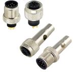 ip67 waterproof connector M8 M12 circular Male Female 3 4 5 pin straight front