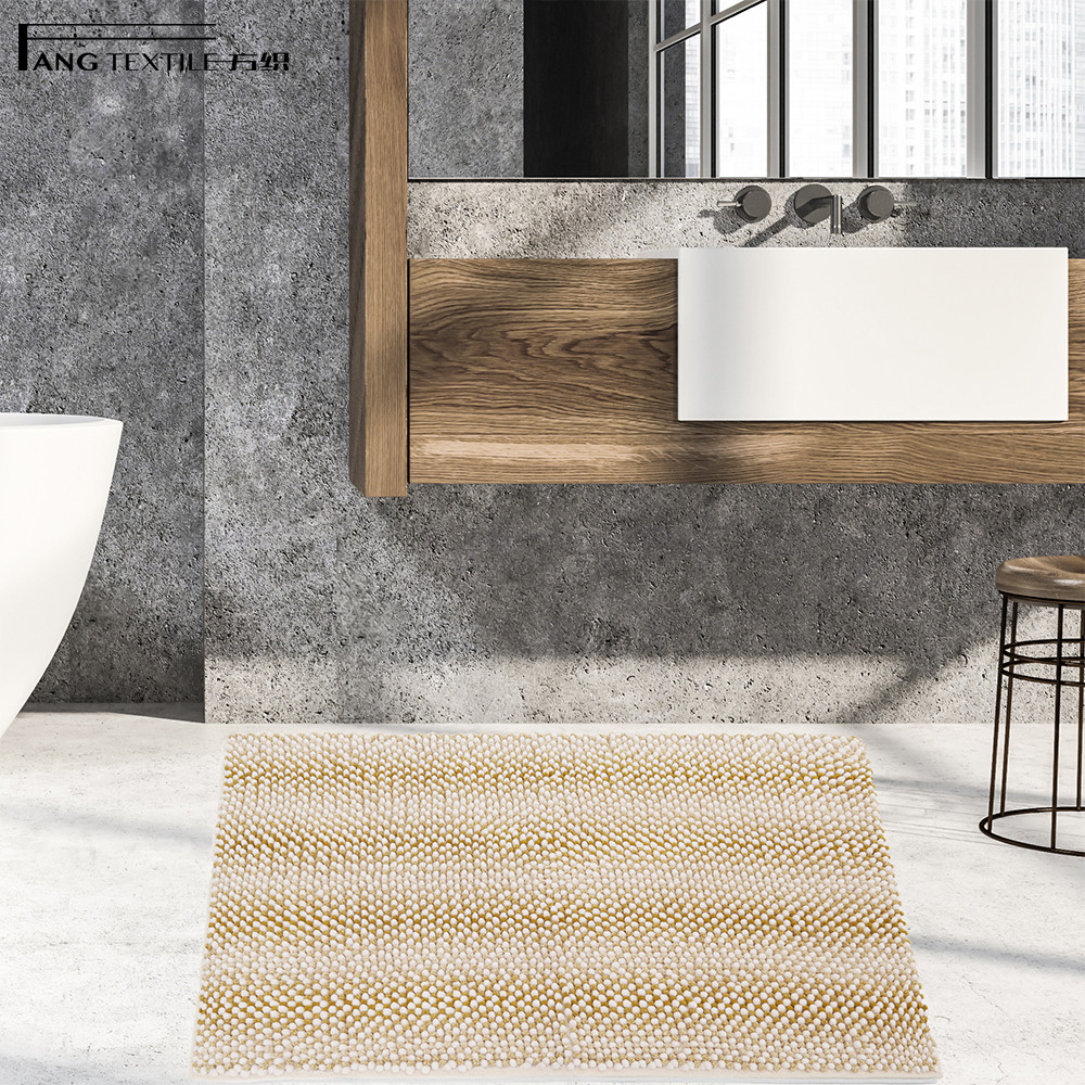 Recycle Super Water Absorbent Shaggy Fluffy Chunky Chenille Bath Mat