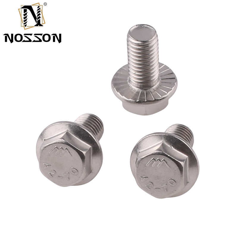 Sliver Carbon Steel Black Oxide Hex Flange Bolt Half Thread DIN6921 Standard Stainless Steel 4.8 8.8 10.9 12.9 with ZINC Finish