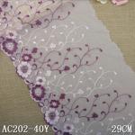 New Fashion Embroidery Lace Trimming with Pink Color/Red Color