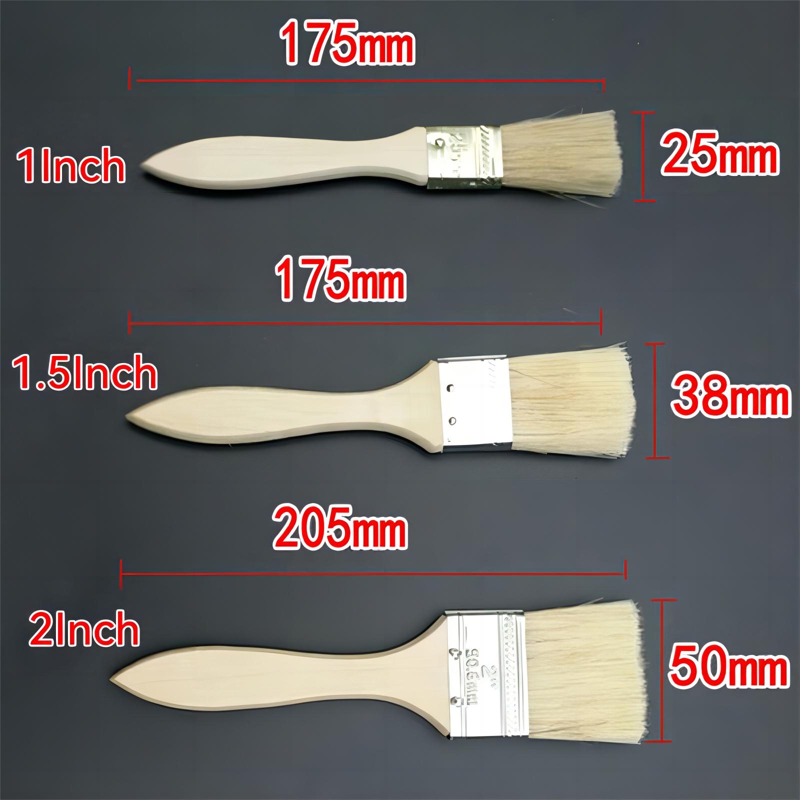 Wall Paint Application with 4 inch Pure Bristles Paint Brush and White Wood Handle