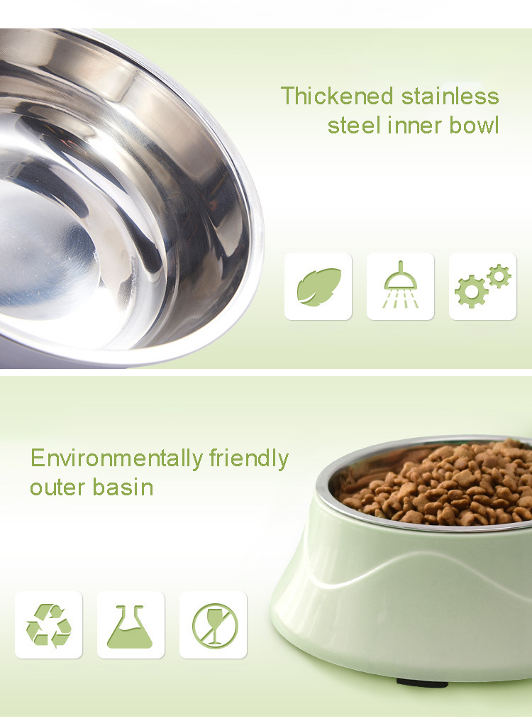 Stainless Steel Dogs Bowl Cat Food Bowl Custom Colorful Capacity 400ML Custom Design