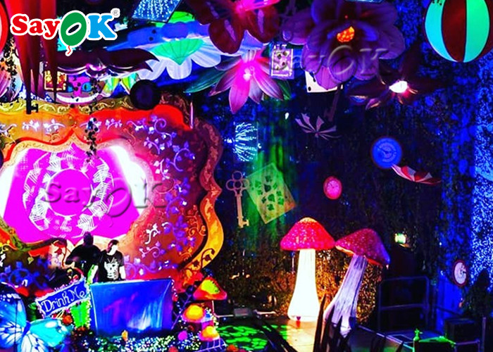 Artificial Inflatable LED Hanging Flower For Advertising Decorating