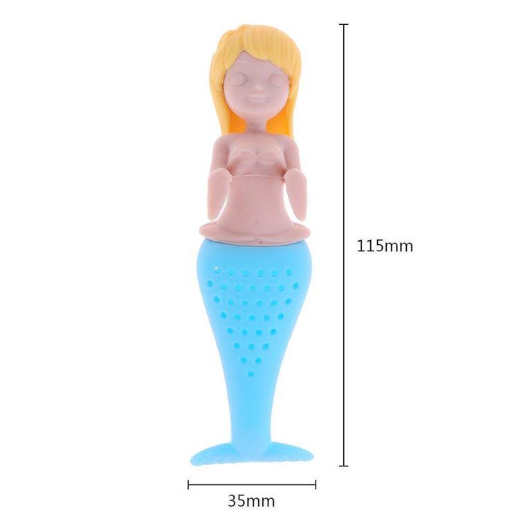 Unique Silicone Hanging Tea Leaf Bags Apusa Making Device Amusing Mermaid Tea Strainer Infuser