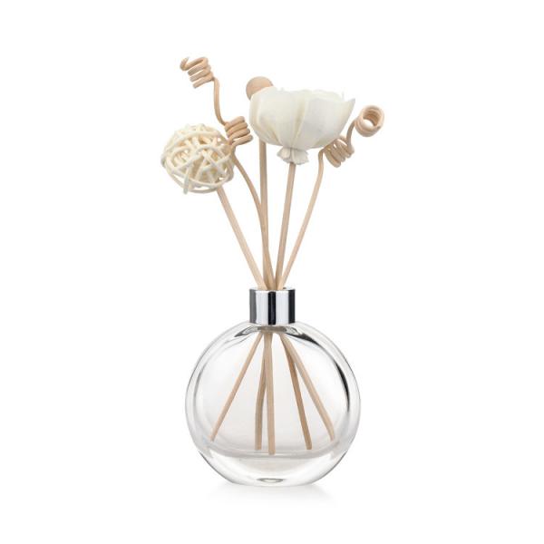 Cheap MSDS 55ml Round Reed Diffuser Bottle Clear DIY Replacement for sale