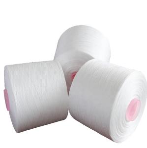 Quality 20/2 Raw White 100% Polyester Spun Yarn With Dyeing Tube wholesale