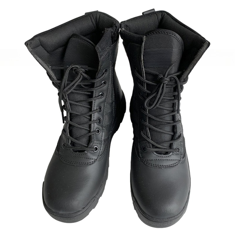 Comfortable Up-lace Microfiber Leather Safety Boots with Rubber Sole in Sizes 38-47