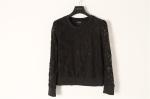 Red Elegant Womens Lace Long Sleeve Top 65% Cotton 35% Nylon