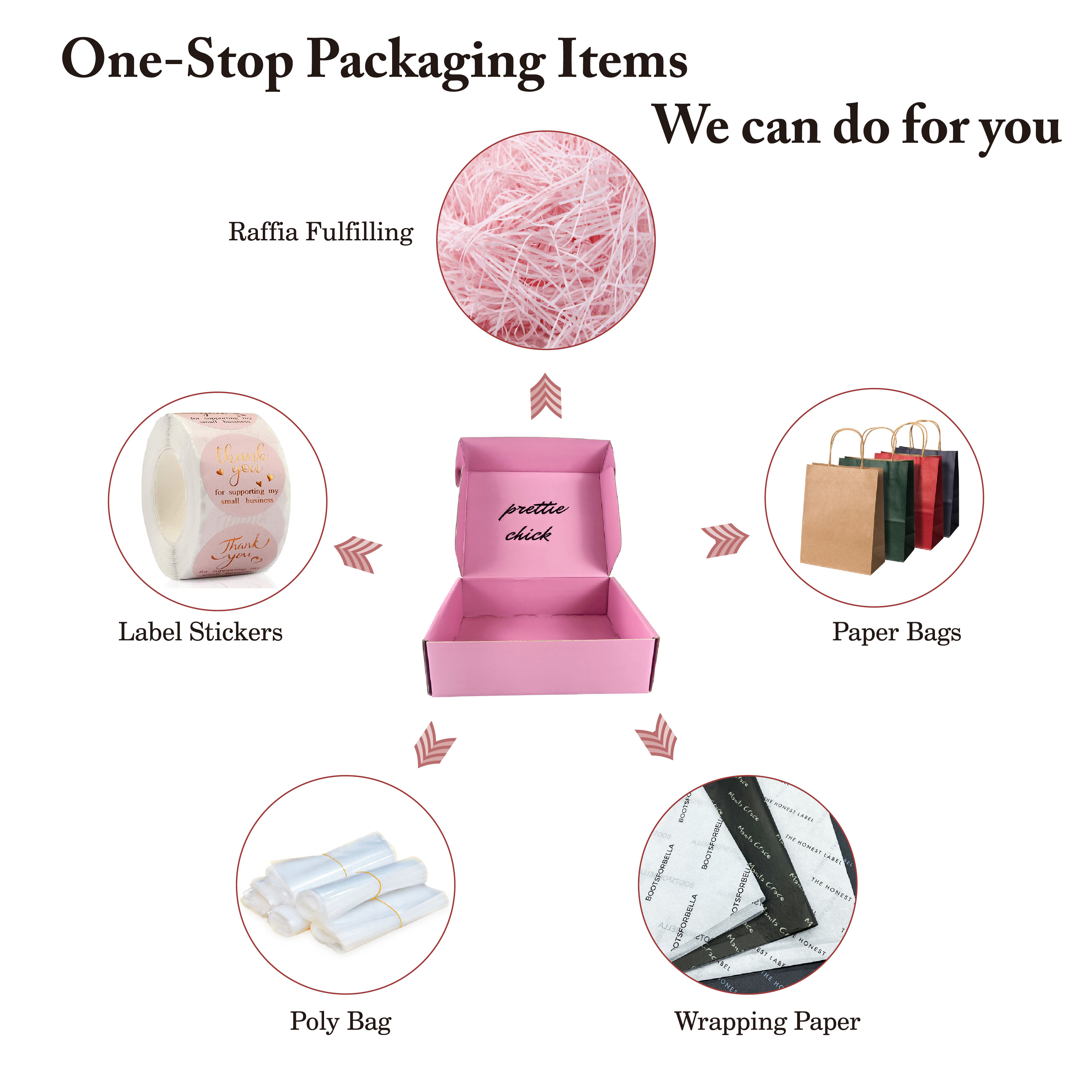 Custom Bulk Pink Shipping Mailer Box A3 A4 A5 Size