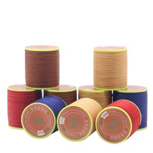 Quality DIY High Strength Multicolor Round Polyester Sewing Leather Wax Bracelet Thread 3 Ply wholesale