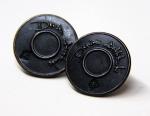 Oil Painting Zamak Custom Clothing Buttons Zinc Alloy , Flat / 3D