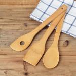30x6cm Kitchen Pot Shovel Hygienic Bamboo Cooking Utensils Set