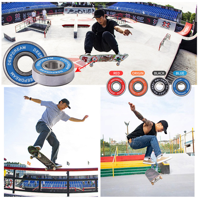 High-Speed Miniature Deep Groove Ball Bearing Skateboard Roller Bearing 608ZZ 608RS 608 2RS For Toys