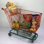 210 Liter Large Warehouse Supermarket Shopping Trolley For Multi Person German