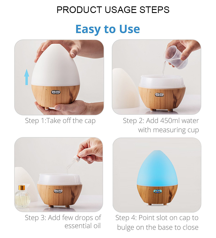 Big Eggs Shaped Aroma Diffuser Humidifier With Bluetooth App Control
