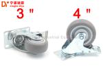 3 Inch Tpr Rubber Industrial Caster Wheels Swivel Lock Damping Casters