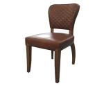 Brown Leather Dining Chairs With Wooden Legs Defaico Furniture