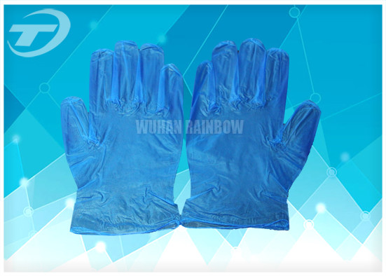 Disposable Vinyl Exam Gloves White Blue Light Powder Free Exam CE Certifiacted
