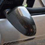 Carbon Fiber Black Replacement Side Mirror Cover Cap For VW Golf GTI MK7 R