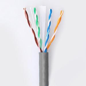 Quality Unshielded UTP High Speed CAT6 Cable 23AWG 4P Solid Grey 500ft 1Gbps 250MHz wholesale