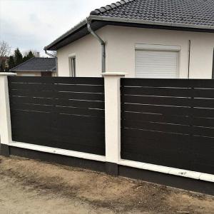 Quality Villa WPC Fence Panels Security Composite Plastic Wood Fence Boards wholesale