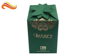 Quality Fashion Green Card Board Packaging Box Rectangle for supermarket wholesale