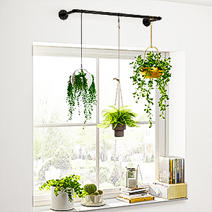 Metal Flowerpot Hanger for Window Wall Ceiling Herb Garden Wood Type Pergolas Bridge