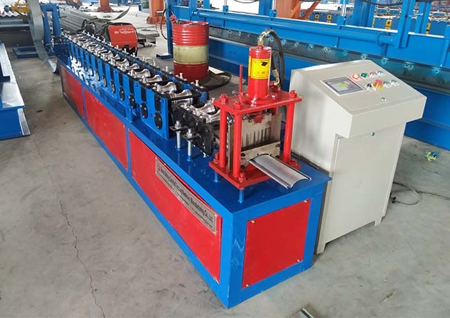 Color Steel Rolling Shutter Profile Machine , Mould Cutting Door Panel Roll Forming Machine