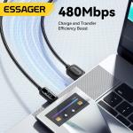 Cotton Yarn USB A To Type C Cable 100W ESSAGER ES-X57 Series