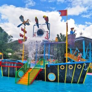 Quality Fiberglass Water Water Sprinkler Playground With Children Slides wholesale