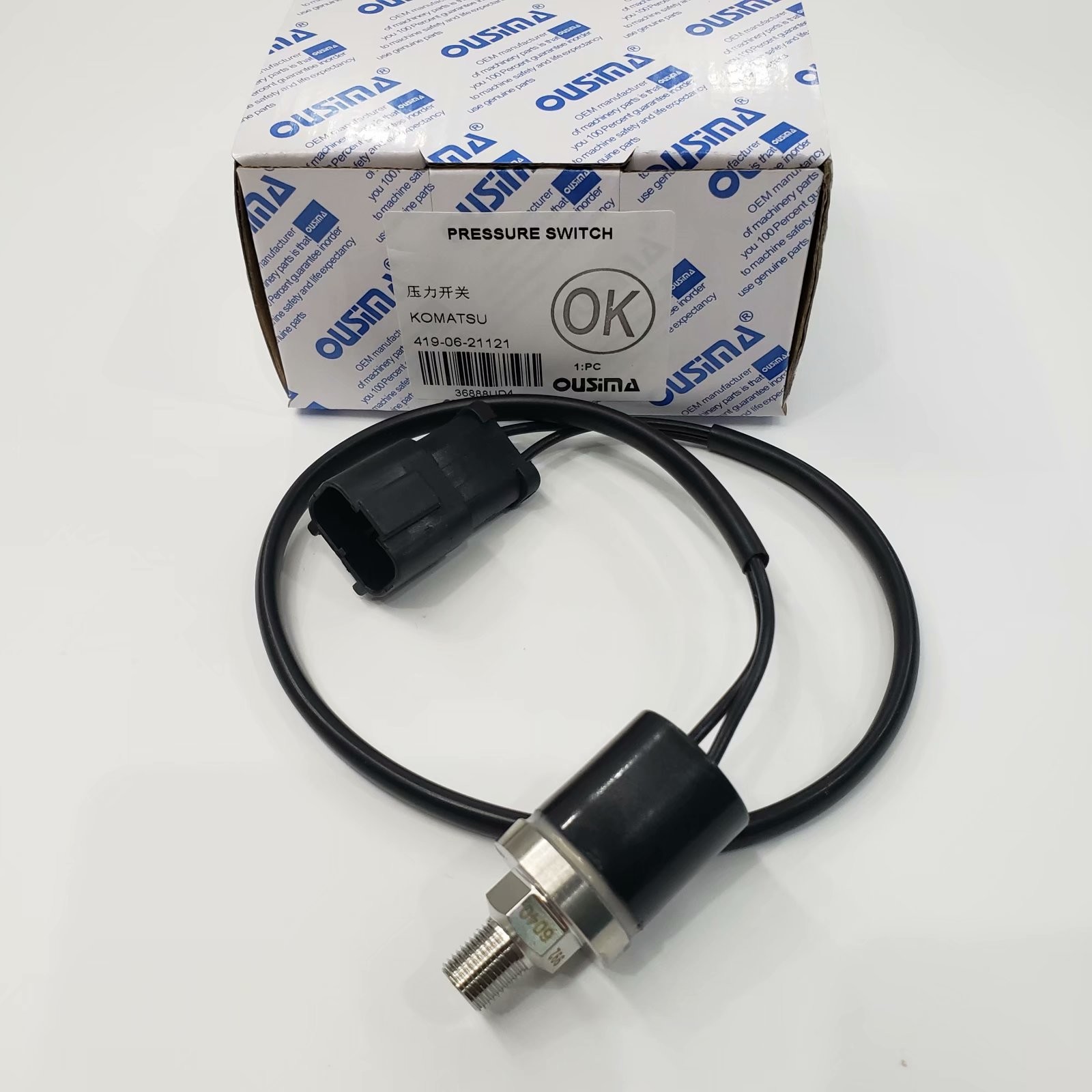 OUSIMA Wheel Loader Spare Parts 419-06-21121 4190621121 Transmission Switch For KOMATSU