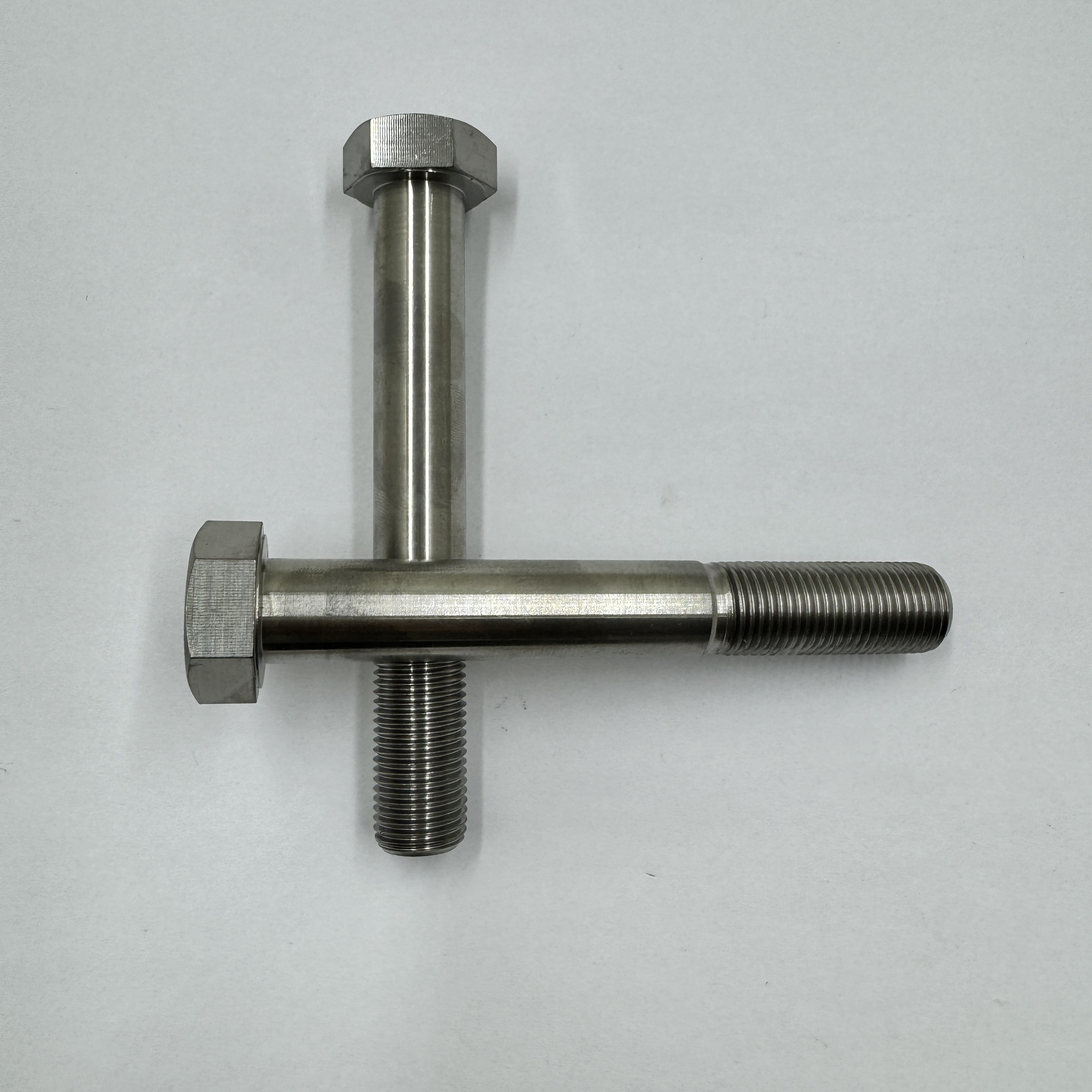 DIN Standard GR5 Titanium Hex Head Bolt 1/2"-20 x 4.5 " Stud Bolts with Natural Finish 6AL-4V Titanium Alloy