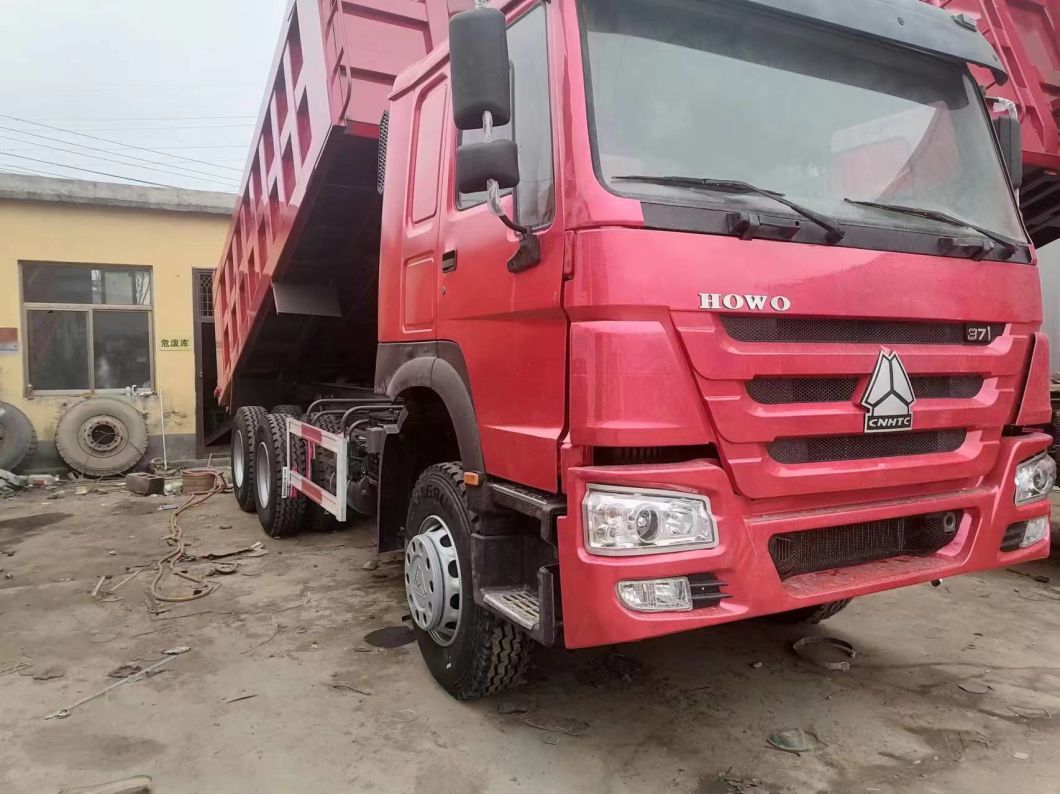 Low Price Tipper Truck Construction Dump Trucks for Sale Red Transportation Truck HOWO 6*4 371HP