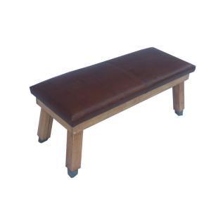 Quality Hand Made Industrial Genuine Leather Bar Bench Long Leather Foot Bench wholesale