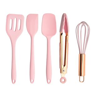 Quality Silicone Baking Utensils Set 5Pcs Silicone Spatula Set Non-Stick Durable Silicone Cookware Cooking Kitchen Tools Set wholesale